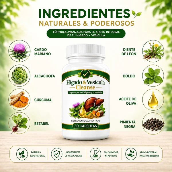 Cleanse - Cápsulas para Hígado y Pesadez Digestiva