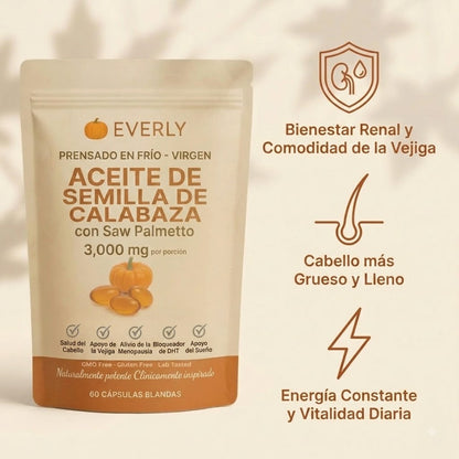 Paquete Capsulas de Aceite Semillas de Calabaza