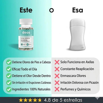 DEOS Desodorante Natural en Cápsulas x30