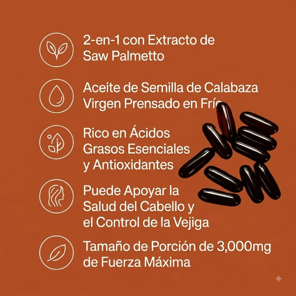 Paquete Capsulas de Aceite Semillas de Calabaza