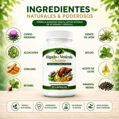 Cleanse - Cápsulas para Hígado y Pesadez Digestiva