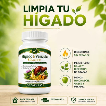 Cleanse - Cápsulas para Hígado y Pesadez Digestiva