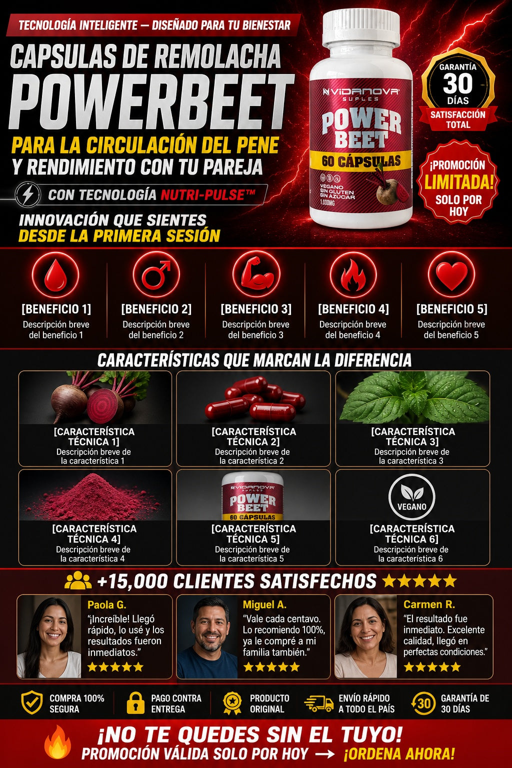 capsulas de remolacha powerbeet para la ciurculacion del pene y rendimiento con tu pareja - imagen 5