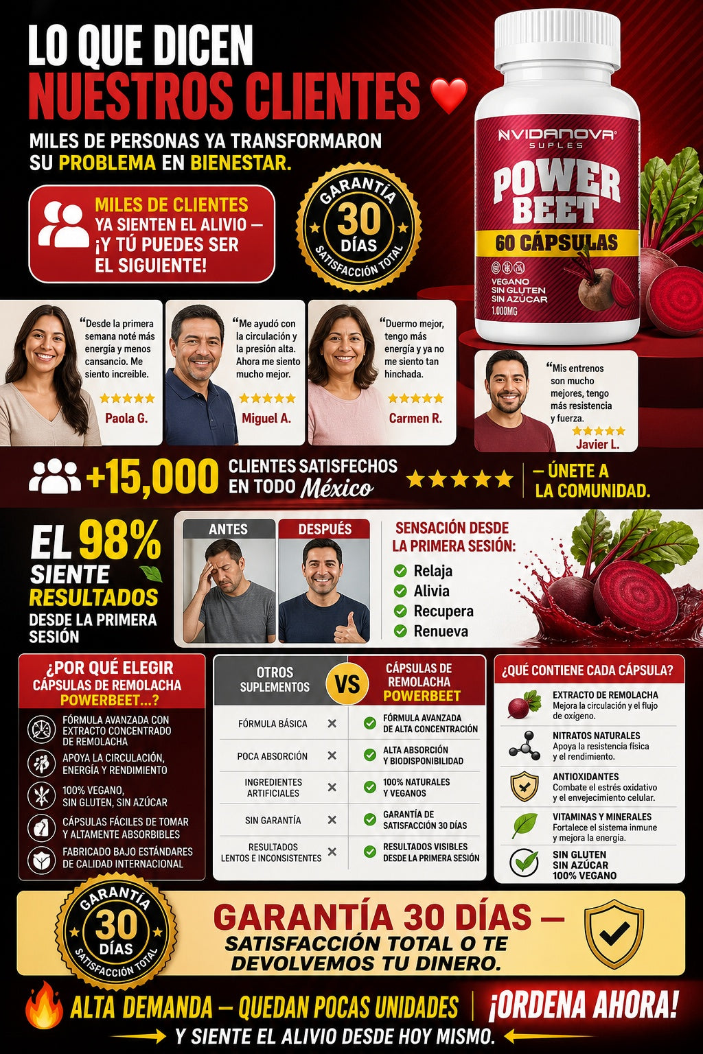 capsulas de remolacha powerbeet para la ciurculacion del pene y rendimiento con tu pareja - imagen 6