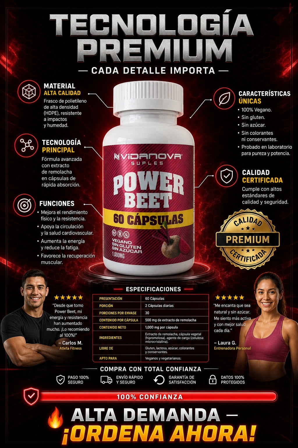 capsulas de betarraga powerbeet para la ciurculacion del pene y rendimiento con tu pareja - imagen 7
