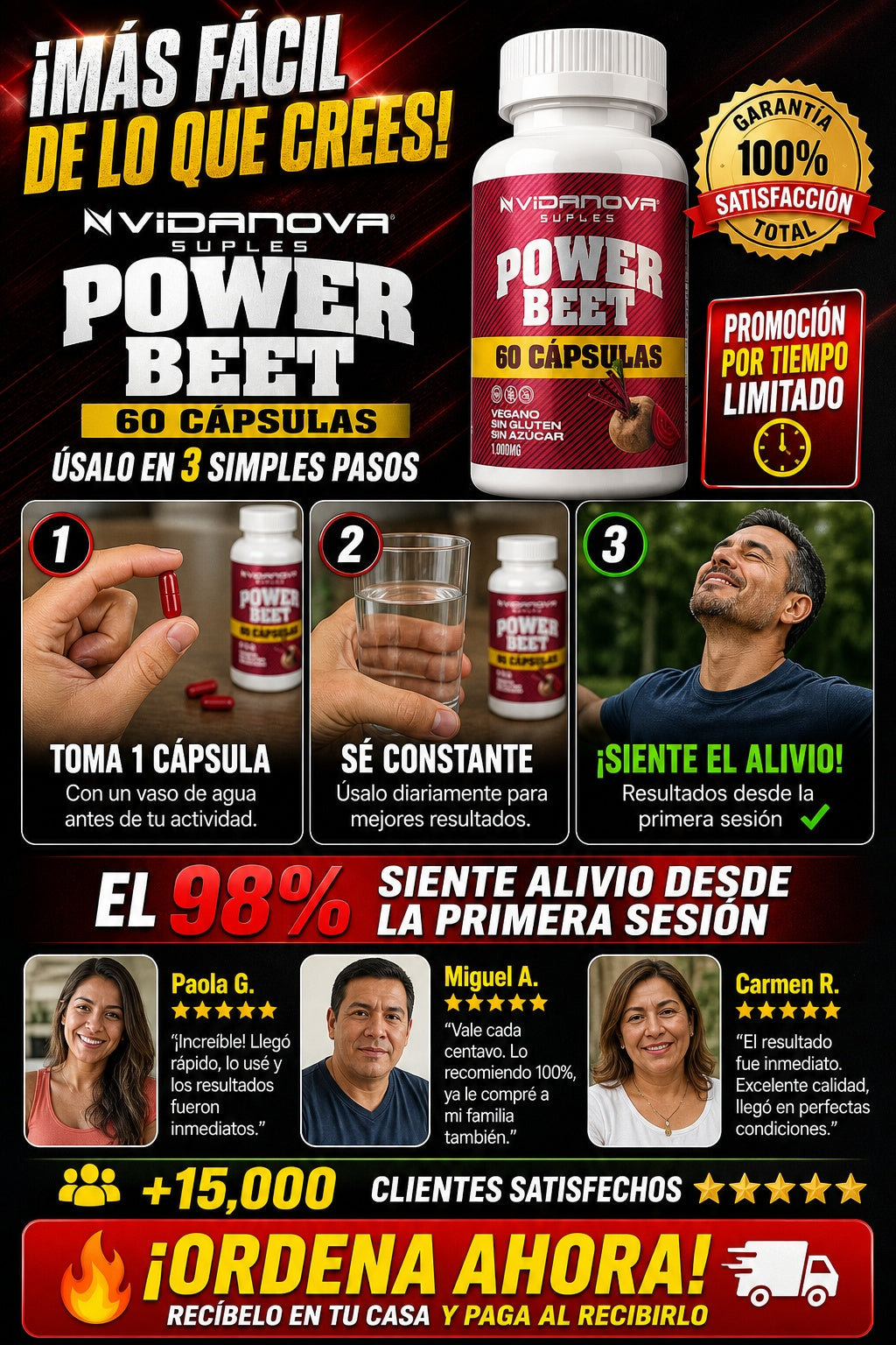 capsulas de remolacha powerbeet para la ciurculacion del pene y rendimiento con tu pareja - imagen 8