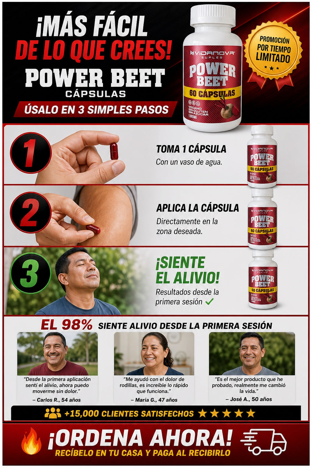 capsulas de betarraga powerbeet para la ciurculacion del pene y rendimiento con tu pareja - imagen 8