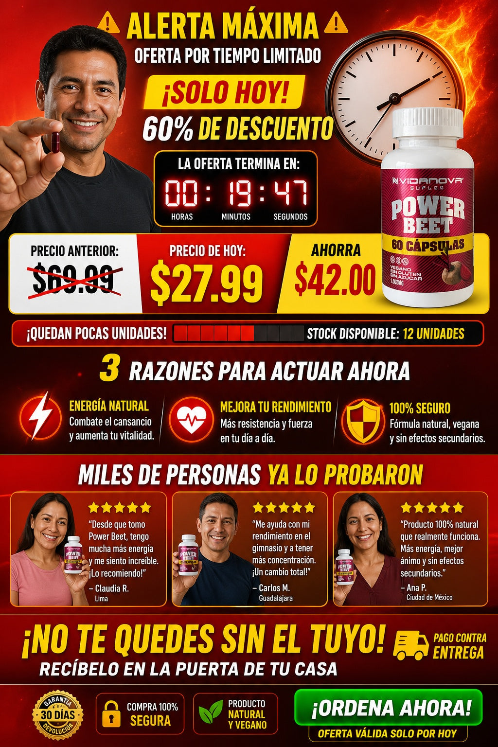 capsulas de betarraga powerbeet para la ciurculacion del pene y rendimiento con tu pareja - imagen 10