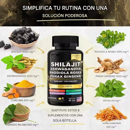 CAPSULAS SHILAJIT 💪- Energía, Fuerza y Vitalidad 🔋