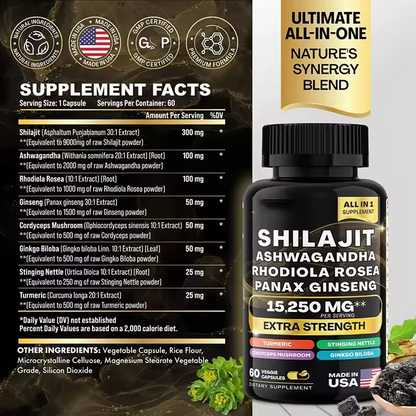 CAPSULAS SHILAJIT 💪- Energía, Fuerza y Vitalidad 🔋